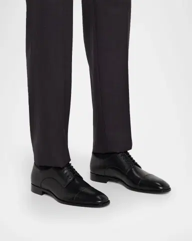 Christian Louboutin Men's Top 5 Leather Derby Shoes with Everlasting Red Sole | Thumbnail 2
