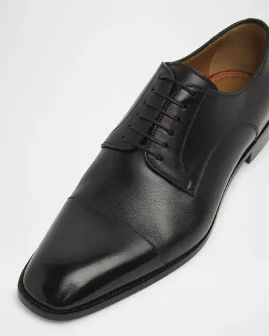Christian Louboutin Men's Top 5 Leather Derby Shoes with Everlasting Red Sole | Thumbnail 5