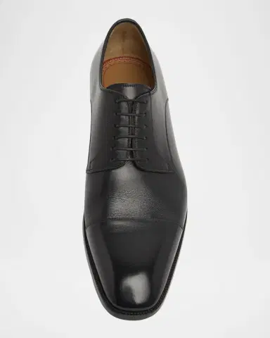 Christian Louboutin Men's Top 5 Leather Derby Shoes with Everlasting Red Sole | Thumbnail 6