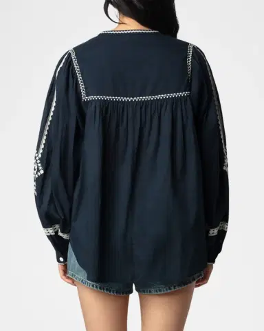 Zadig & Voltaire Tigy Kozak Embroidered Blouse | Thumbnail 2