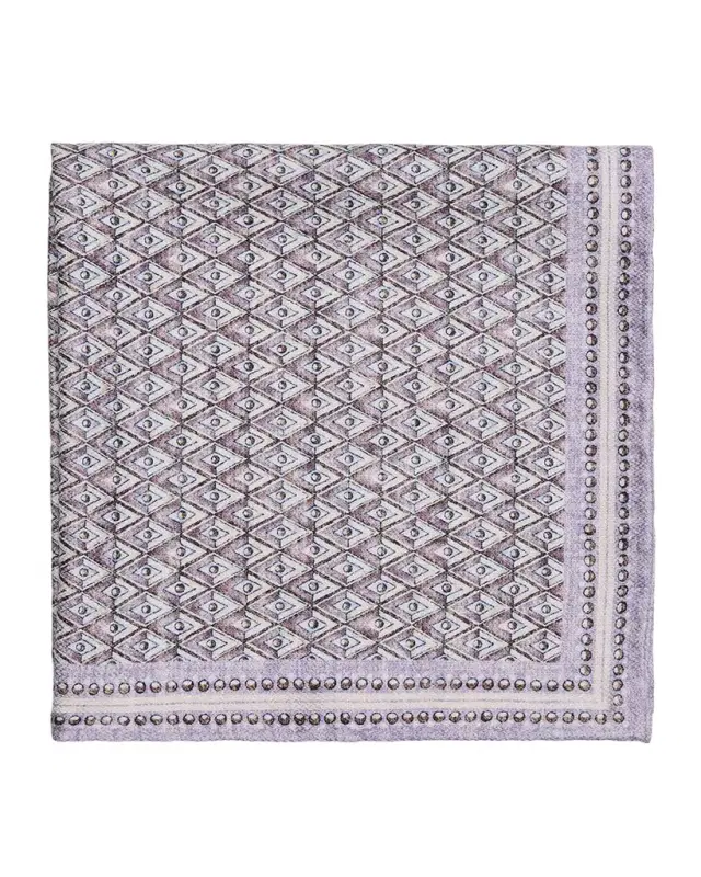 Men's Silk Geometric Pocket Square