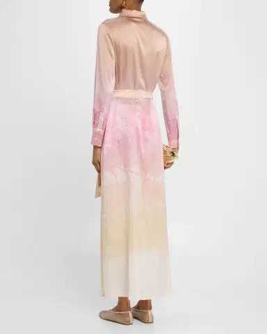 Pierre-Louis Mascia Ombre Landscape-Print Midi Shirtdress | Thumbnail 3 Pierre-Louis Mascia Ombre Landscape-Print Midi Shirtdress | Thumbnail 3
