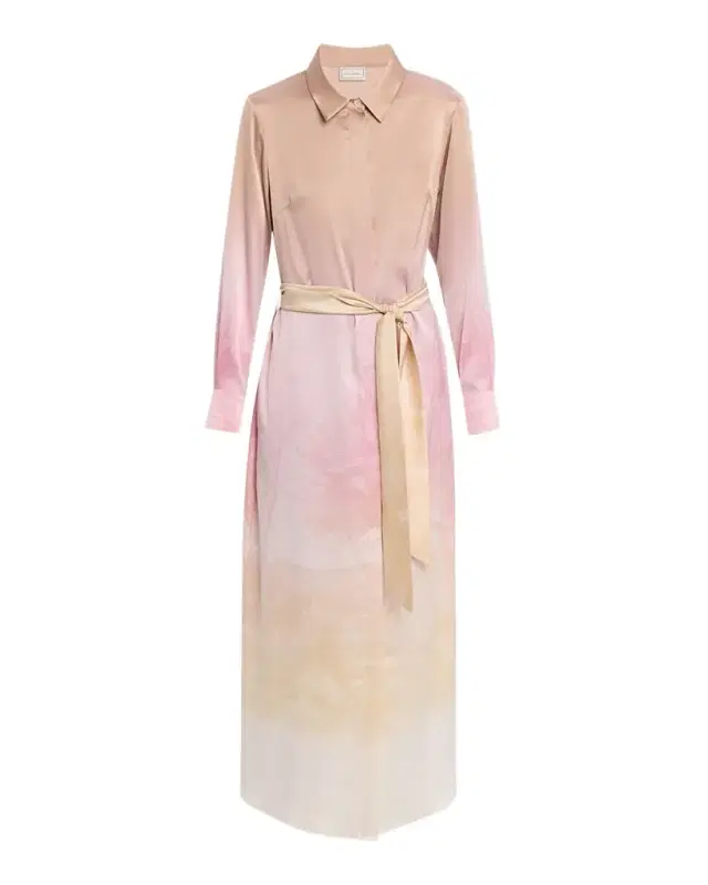 Pierre-Louis Mascia Ombre Landscape-Print Midi Shirtdress