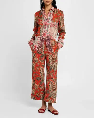 Pierre-Louis Mascia Floral-Print Cotton Top | Thumbnail 2