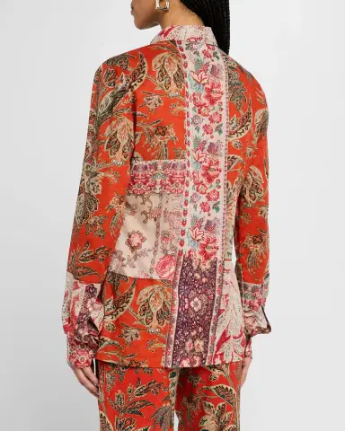 Pierre-Louis Mascia Floral-Print Cotton Top | Thumbnail 3