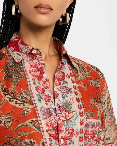 Pierre-Louis Mascia Floral-Print Cotton Top | Thumbnail 5