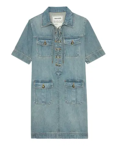 Zadig & Voltaire Record Denim Mini Dress | Thumbnail 1