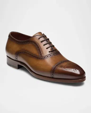 Magnanni Men's Lincoln Brogue Leather Oxfords | Thumbnail 2 Magnanni Men's Lincoln Brogue Leather Oxfords | Thumbnail 2
