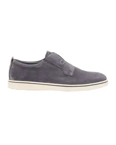 Ferragamo Men's Alfie Suede Gancini Stamp Slip-On Sneakers | Thumbnail 1