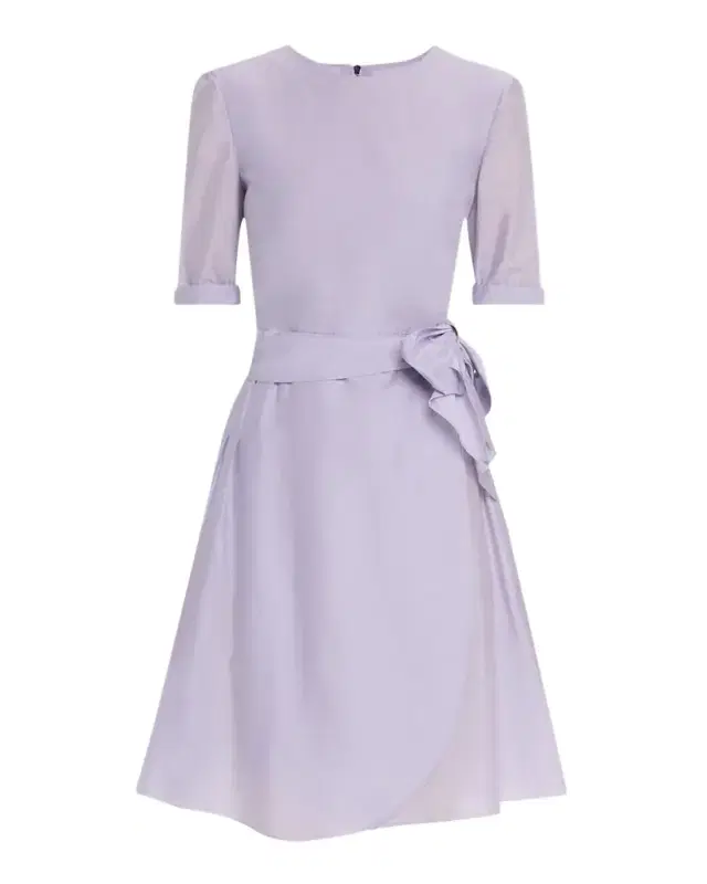 Emporio Armani Pleated A-Line Muslin Mini Dress