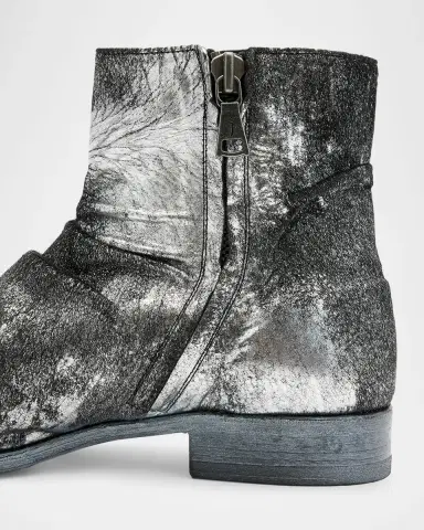 JOHN VARVATOS Men's Morrison Sharpei Foil-Sprayed Calf Hair Boots | Thumbnail 3 JOHN VARVATOS Men's Morrison Sharpei Foil-Sprayed Calf Hair Boots | Thumbnail 3