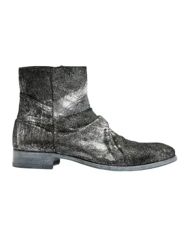 JOHN VARVATOS Men's Morrison Sharpei Foil-Sprayed Calf Hair Boots | Thumbnail 1 JOHN VARVATOS Men's Morrison Sharpei Foil-Sprayed Calf Hair Boots | Thumbnail 1