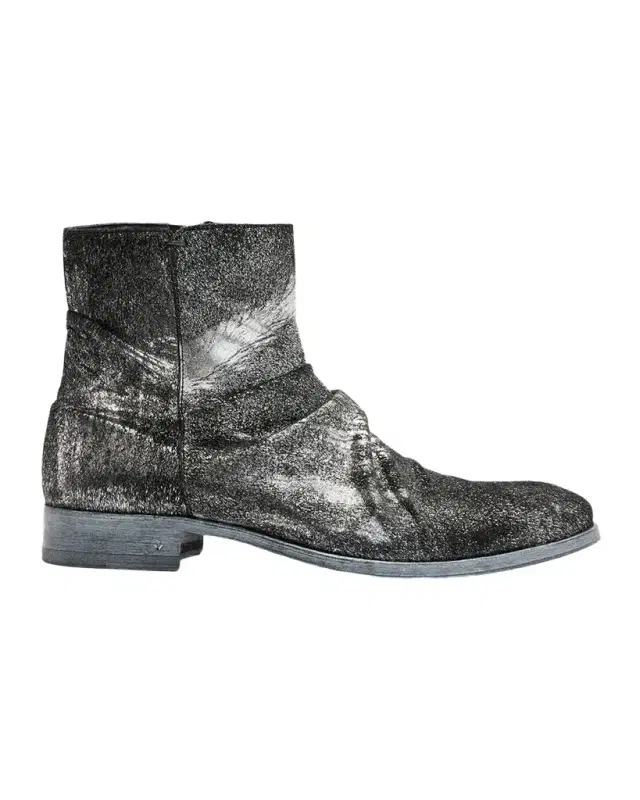 John Varvatos Men 's Morrison Sharpei Foil-Sprayed Calf Hair Boots