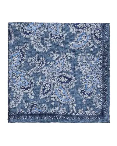 Brunello Cucinelli Men's Silk Paisley Pocket Square | Thumbnail 1