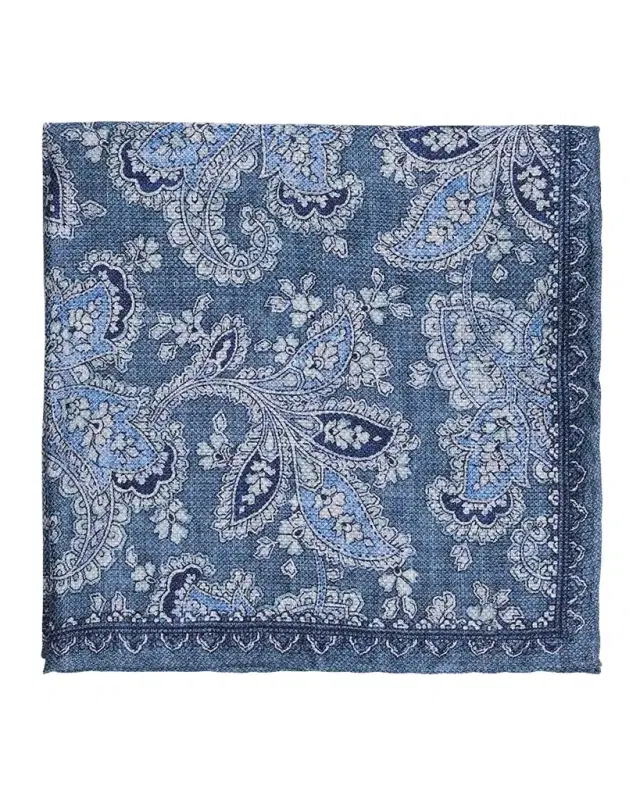 Men's Silk Paisley Pocket Square