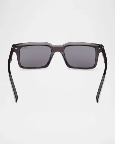 Zegna Men's Rectangle Acetate Sunglasses | Thumbnail 5 Zegna Men's Rectangle Acetate Sunglasses | Thumbnail 5