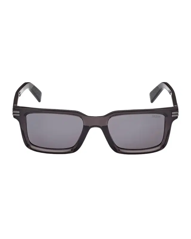 ZEGNA Men 's Rectangle Acetate Sunglasses