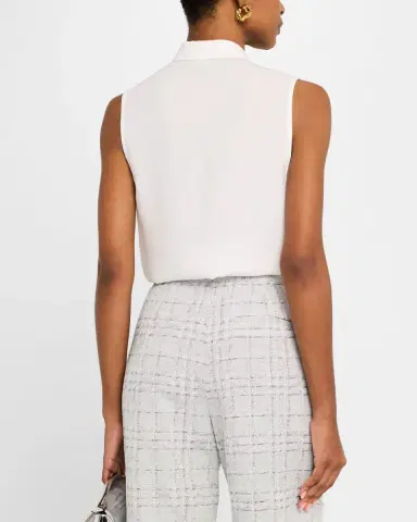 Emporio Armani Sleeveless Button-Down Blouse | Thumbnail 3