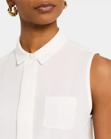Emporio Armani Sleeveless Button-Down Blouse | Thumbnail 5