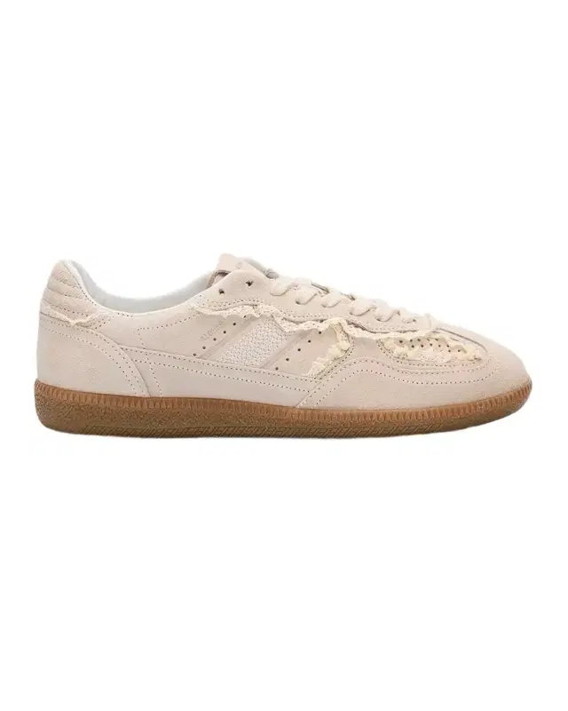 TB.490 Suede Crochet-Trim Sneakers