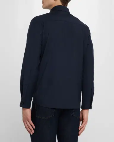 Canali Men's Wool Overshirt | Thumbnail 3