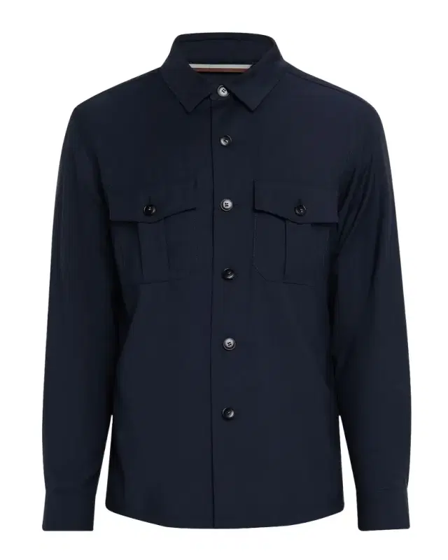 Canali Men 's Wool Overshirt