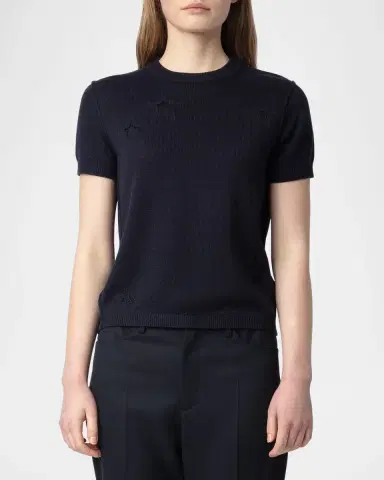 Zadig & Voltaire Bully Seco Stars Short-Sleeve Sweater | Thumbnail 3 Zadig & Voltaire Bully Seco Stars Short-Sleeve Sweater | Thumbnail 3
