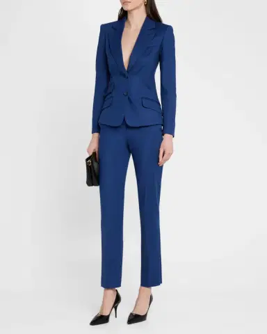 Emporio Armani Cotton Couture Cropped Slim Trousers | Thumbnail 2 Emporio Armani Cotton Couture Cropped Slim Trousers | Thumbnail 2