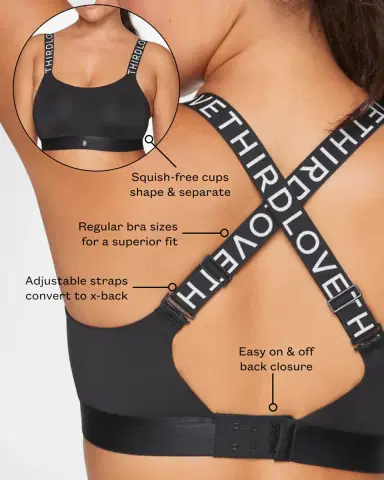 ThirdLove Kinetic Logo-Print Sports Bra | Thumbnail 7