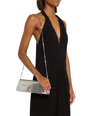 Akris Anouk Small Metallic Leather Clutch Bag | Thumbnail 1