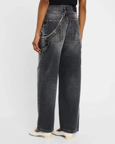 Marc Jacobs Charm Chain Oversized Wide-Leg Jeans | Thumbnail 3 Marc Jacobs Charm Chain Oversized Wide-Leg Jeans | Thumbnail 3