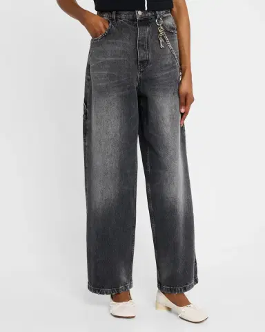 Marc Jacobs Charm Chain Oversized Wide-Leg Jeans | Thumbnail 4 Marc Jacobs Charm Chain Oversized Wide-Leg Jeans | Thumbnail 4