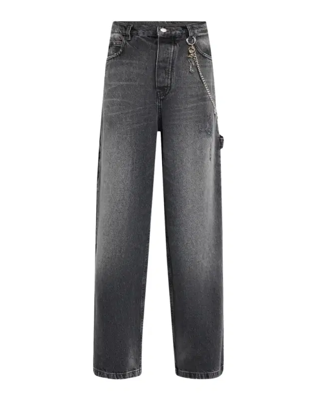 Charm Chain Oversized Wide-Leg Jeans
