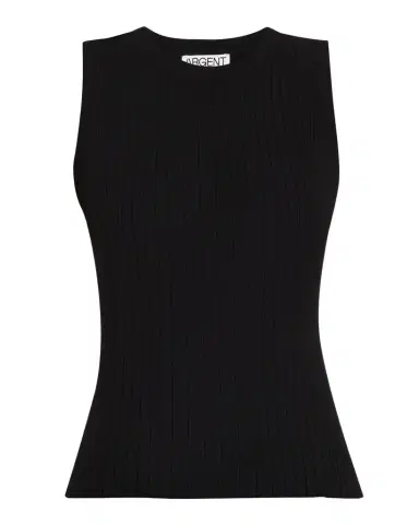 Argent Crewneck Ribbed Knit Tank | Thumbnail 1 Argent Crewneck Ribbed Knit Tank | Thumbnail 1