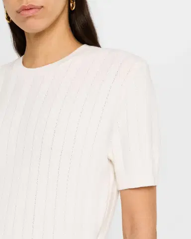 Argent Crewneck Herringbone Striped Top | Thumbnail 5
