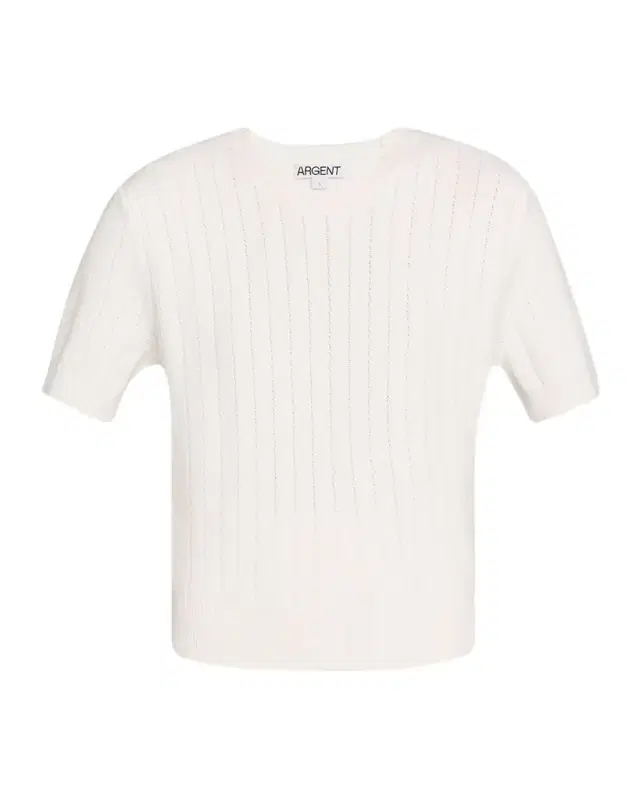 ARGENT Crewneck Herringbone Striped Top
