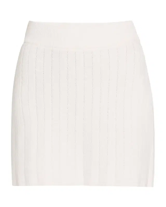 ARGENT Herringbone Straight Mini Skirt