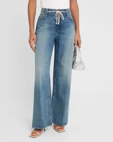 PAIGE Zoey Wide-Leg Jeans with Tie | Thumbnail 4