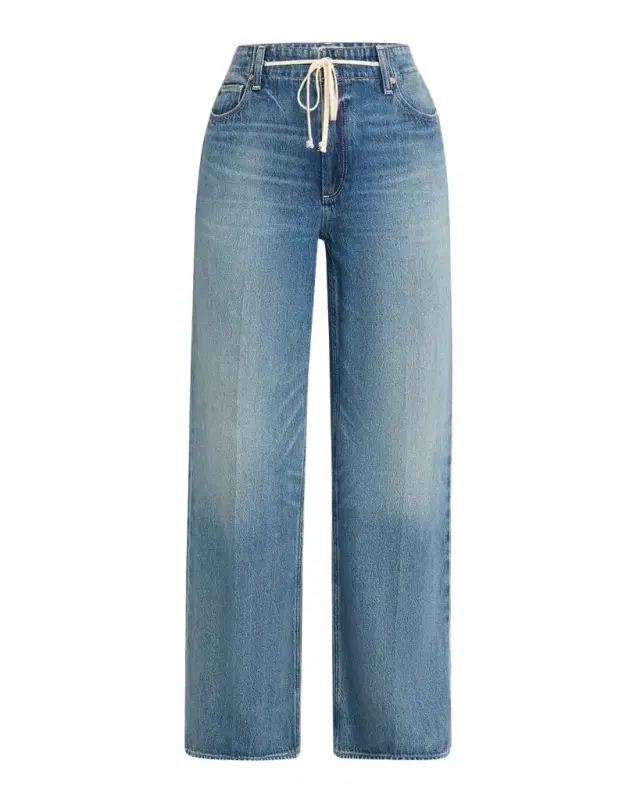 Zoey Wide-Leg Jeans with Tie