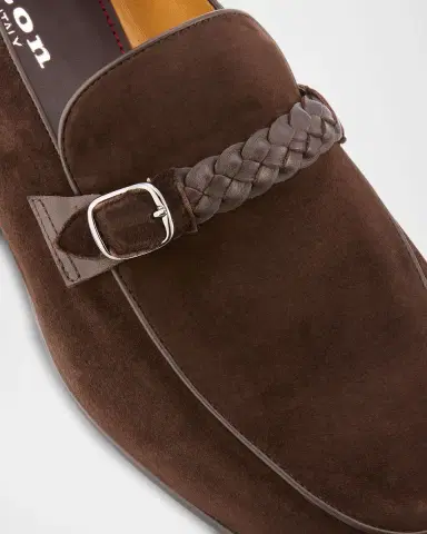 Kiton Men 's Goatskin Loafers | Thumbnail 4