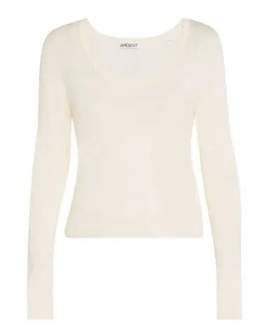 Argent Scoop-Neck Knit T-Shirt | Thumbnail 1 Argent Scoop-Neck Knit T-Shirt | Thumbnail 1