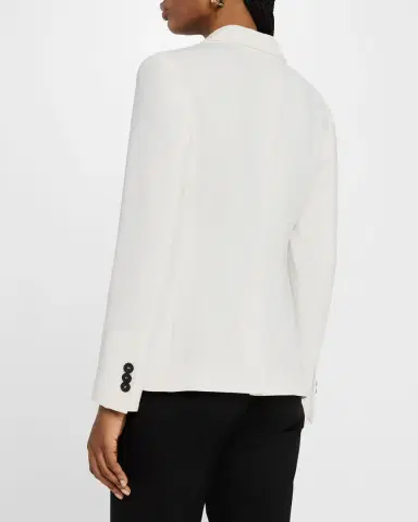 Emporio Armani Single-Breasted Contrast Button Blazer | Thumbnail 3