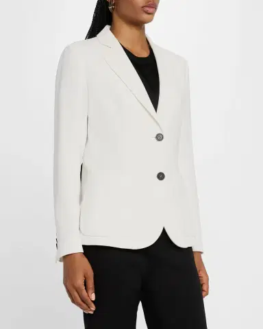 Emporio Armani Single-Breasted Contrast Button Blazer | Thumbnail 4