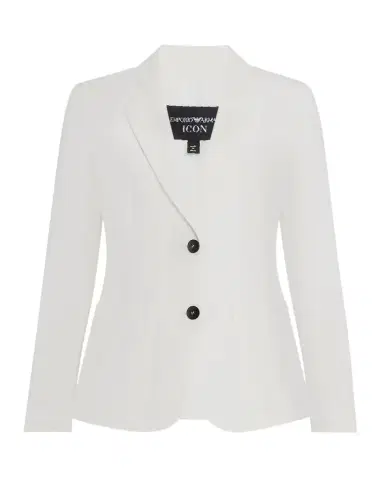 Emporio Armani Single-Breasted Contrast Button Blazer | Thumbnail 1