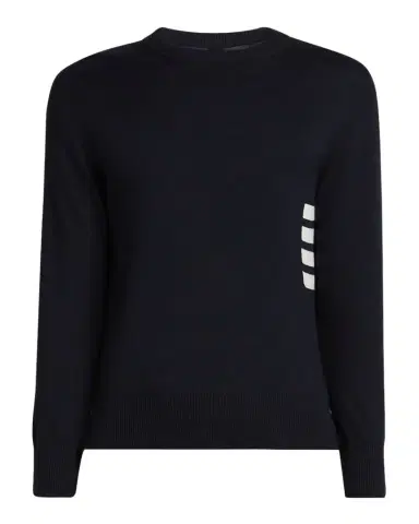Thom Browne Men's Cotton 4-Bar Side Stripe Crewneck Sweater | Thumbnail 1