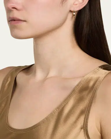Lana 14K Yellow Gold Mini Solo Diamond Huggie Earrings | Thumbnail 2