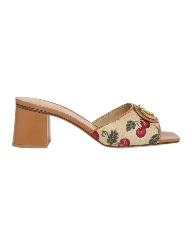 Valentino Garavani VLogo Medallion Cherry Slide Sandals | Thumbnail 1