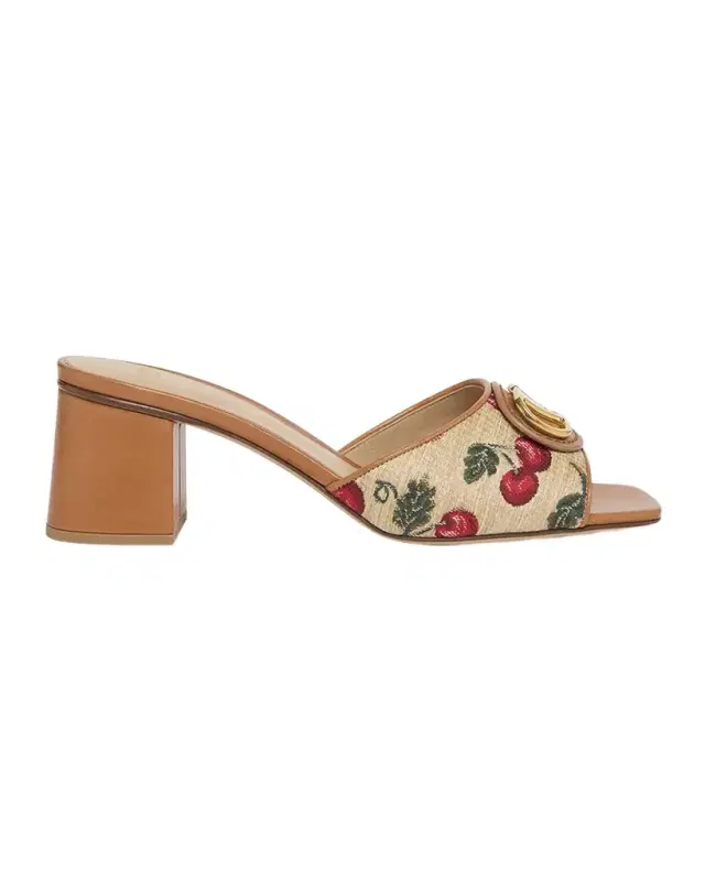 VLogo Medallion Cherry Slide Sandals