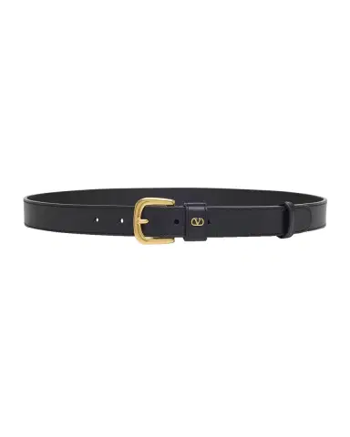 Valentino Garavani VLogo Calfskin Leather Belt, 25mm | Thumbnail 2