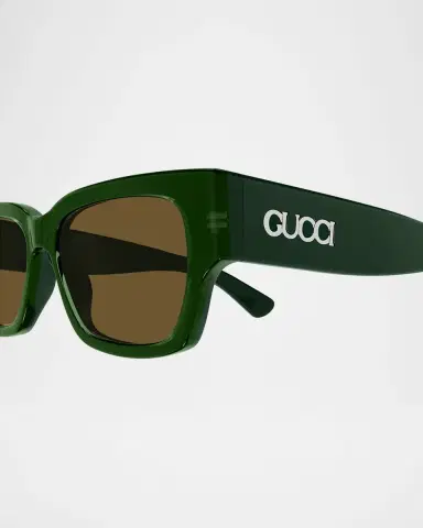 Gucci Men's GG1794SM Acetate Rectangle Sunglasses | Thumbnail 2